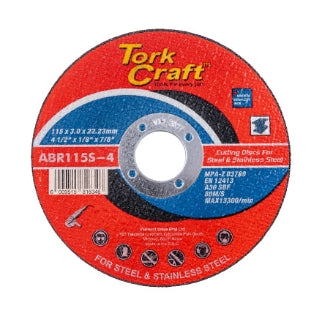 Tork Craft Cutting Disc Steel & Ss 115 X 3.0 X 22.22 Mm