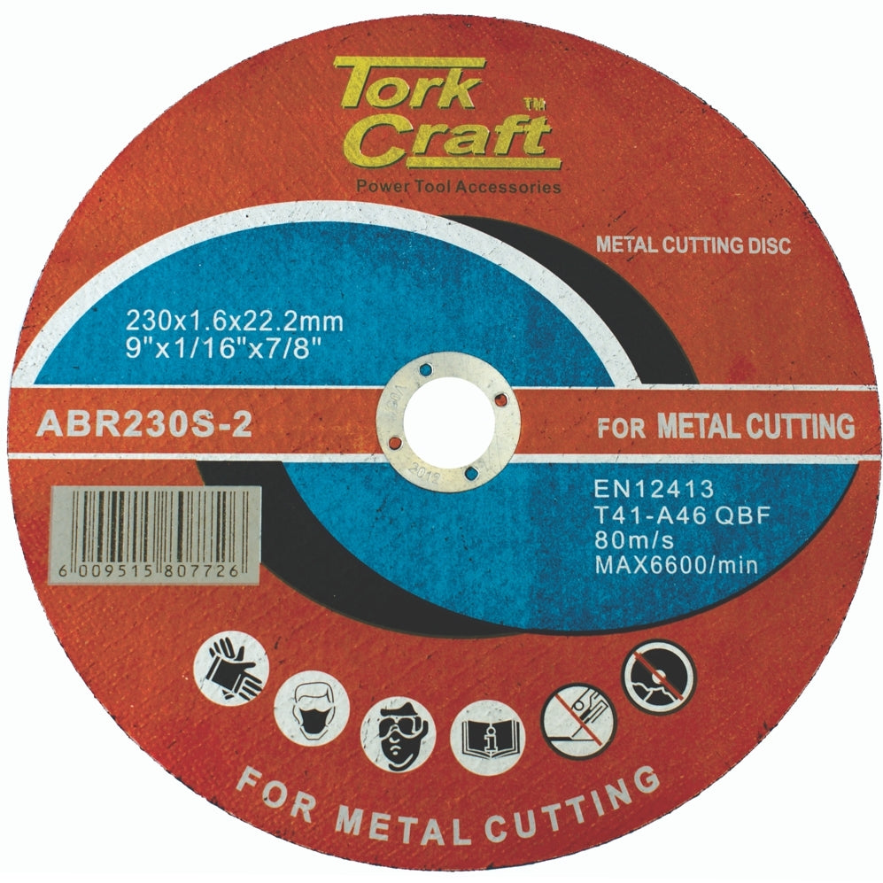 Tork Craft 230x1.6x22.2mm Cutting Disk For Metal Cutting (EACH)