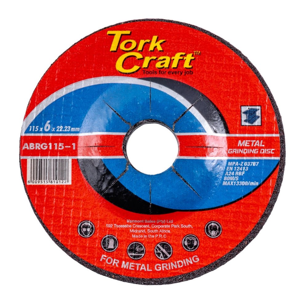 Tork Craft 115x6.0x22.2mm Steel Grinding Disk